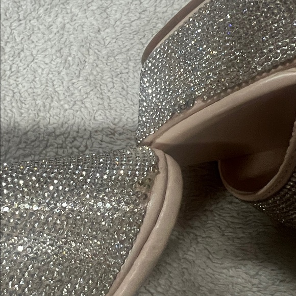 Abata Silver Glitter Platform Wedge Heels - Picture 7 of 7